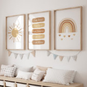 Niedliche Kinder Nachweise Boho Sun Rainbow Hearts Bilderwand Sets