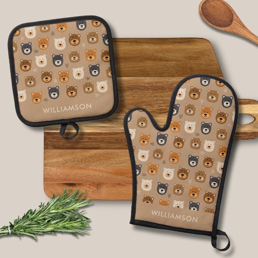 Niedliche Kinder Ofenhandschuh & Topflappen-Set