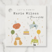 Niedliche Kinder Pawty Welpen Hunde jeden Alters G Geschenkanhänger (Vorderseite)