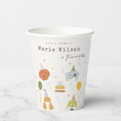 Niedliche Kinder Pawty Welpen Hunde jeden Alters G Pappbecher (Vorderseite)