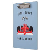 Niedliche Kinder Red Racing Car School Klemmbrett (Links)