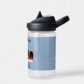 Niedliche Kinder Red Racing Car Zurück zur Schule Trinkflasche (Links)