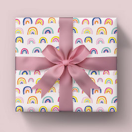 Niedliche Kinder Regenbogenmuster Geschenkpapier