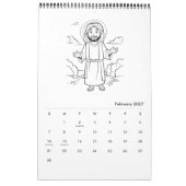 Niedliche Kinder Religiöser Farbkalender Kalender (Feb 2027)