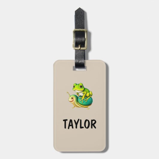 Niedliche Kinder Spaß Personalisierte farbenfrohe  Gepäckanhänger (Vorderseite vertikal)