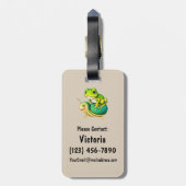 Niedliche Kinder Spaß Personalisierte farbenfrohe  Gepäckanhänger (Rückseite vertikal)