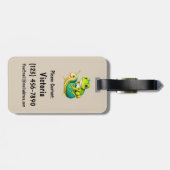 Niedliche Kinder Spaß Personalisierte farbenfrohe  Gepäckanhänger (Rückseite horizontal)