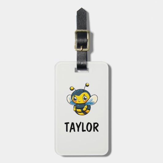 Niedliche Kinder Spaß Personalisierte farbenfrohe Gepäckanhänger (Vorderseite vertikal)