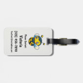 Niedliche Kinder Spaß Personalisierte farbenfrohe  Gepäckanhänger (Rückseite horizontal)