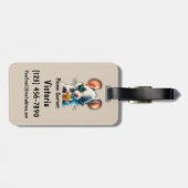 Niedliche Kinder Spaß Personalisierte farbenfrohe  Gepäckanhänger (Rückseite horizontal)