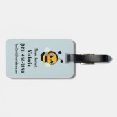 Niedliche Kinder Spaß Personalisierte farbenfrohe  Gepäckanhänger (Rückseite horizontal)