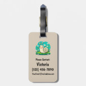 Niedliche Kinder Spaß Personalisierte farbenfrohe  Gepäckanhänger (Rückseite vertikal)