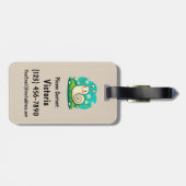 Niedliche Kinder Spaß Personalisierte farbenfrohe  Gepäckanhänger (Rückseite horizontal)