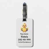 Niedliche Kinder Spaß Personalisierte farbenfrohe  Gepäckanhänger (Rückseite vertikal)