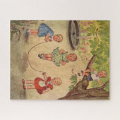 Niedliche Kinder spielen Imitate Wrapped Canvas Pr Puzzle (Horizontal)