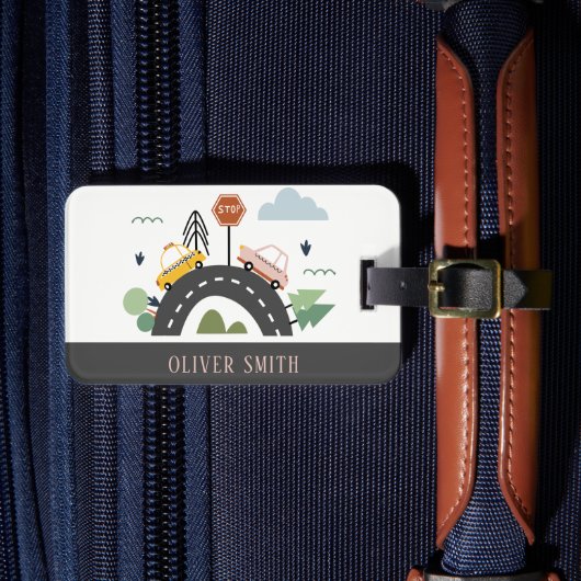 Niedliche Kinder Stadtfahrzeuge Autos Straße Stadt Gepäckanhänger (Vorderseite Insitu 4)