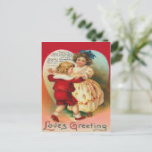 Niedliche Kinder tanzen Herzgedicht Postkarte (Stehend Vorderseite)