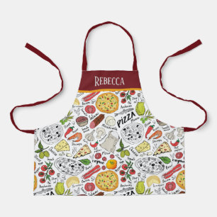 niedliche Kinder unisex Pizza Backen Name Schürze