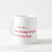 Niedliche Kinder unter einem Schirm Kaffeetasse (Vorderseite Links)