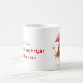 Niedliche Kinder unter einem Schirm Kaffeetasse (Mittel)