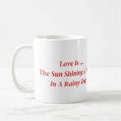 Niedliche Kinder unter einem Schirm Kaffeetasse (Links)