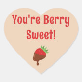 Niedliche Kinder Valentine Herz-Aufkleber (Vorderseite)