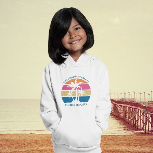 Niedliche Kinder von Custom Beach Trip Palm Tree Hoodie