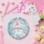 Niedliche Kinder Wasserfarbe Unter dem Meer Geburt Pappteller (Party)