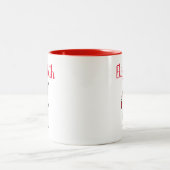 Niedliche Kinder Weihnachten Weihnachtsschokolade Zweifarbige Tasse (Mittel)