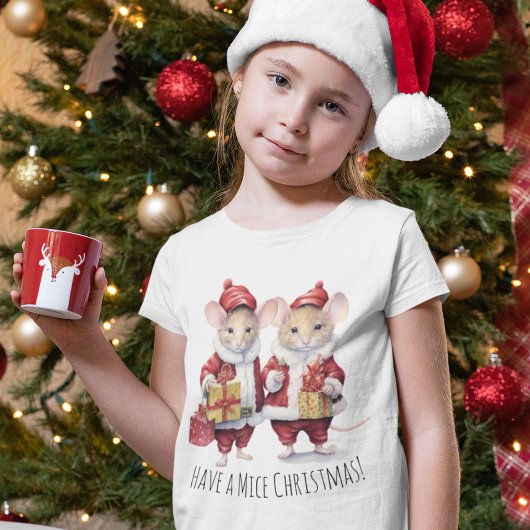 Niedliche Kinder Weihnachtsmäuse Kinder T-Shirt