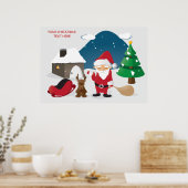 Niedliche Kinder zu Weihnachten Poster (Küche)