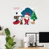 Niedliche Kinder zu Weihnachten Poster (Heimbüro)