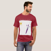 Niedliche Kinderarbeit am T - Shirt eines roten Ma (Vorne ganz)