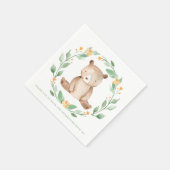 Niedliche Kinderbärendusche Serviette (Ecke)