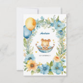 Niedliche Kinderbärentelei Einladung zum Geburtsta (Vorderseite)