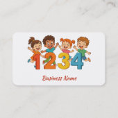 Niedliche Kinderbetreuerin Visitenkarte (Rückseite)