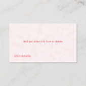 Niedliche Kinderbetreuung Tagessafari Visitenkarte (Rückseite)