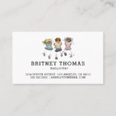 Niedliche Kinderbetreuung Visitenkarte (Vorderseite)