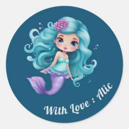 Niedliche Kinderbezeichnung Runder Aufkleber