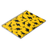 Niedliche Kinderdinosaurier-Muster Farbige Dinosau Notizblock (Linke Seite)