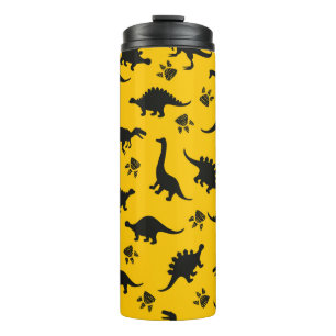 Niedliche Kinderdinosaurier-Muster Farbige Dinosau Thermosbecher