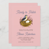 Niedliche Kinderdusche bereit Einladung (Vorne/Hinten)