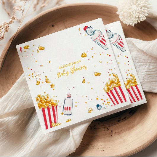 Niedliche Kinderdusche bereit für Pop Serviette