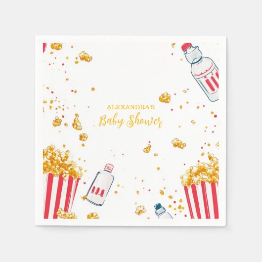 Niedliche Kinderdusche bereit für Pop Serviette (Vorderseite)