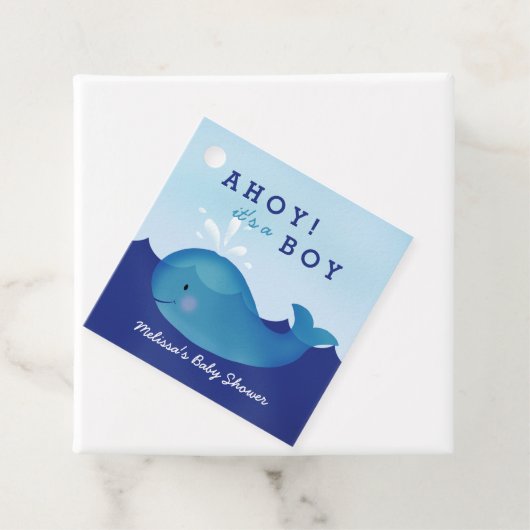 Niedliche Kinderdusche | Blauer Wal Geschenkanhänger (Beispiel)