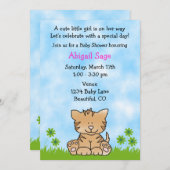 Niedliche Kinderdusche Einladung (Vorne/Hinten)