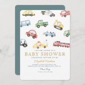 Niedliche Kinderdusche Einladung (Vorne/Hinten)