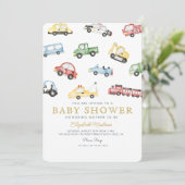 Niedliche Kinderdusche Einladung (Stehend Vorderseite)