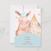 Niedliche Kinderdusche Einladung (Rückseite)