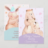 Niedliche Kinderdusche Einladung (Vorne/Hinten)